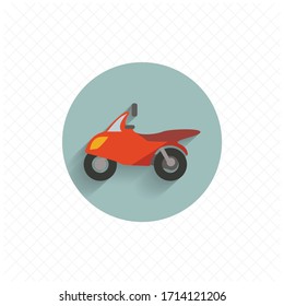 sport style scooter colorful flat icon with shadow. transport flat icon