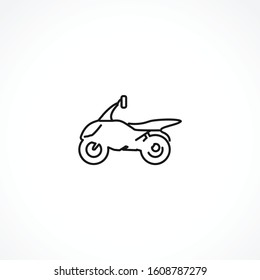 sport style scooter vector icon on white background