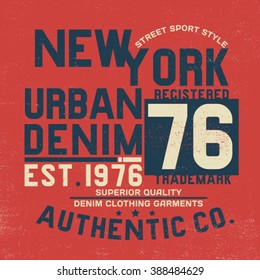 sport style tee print design