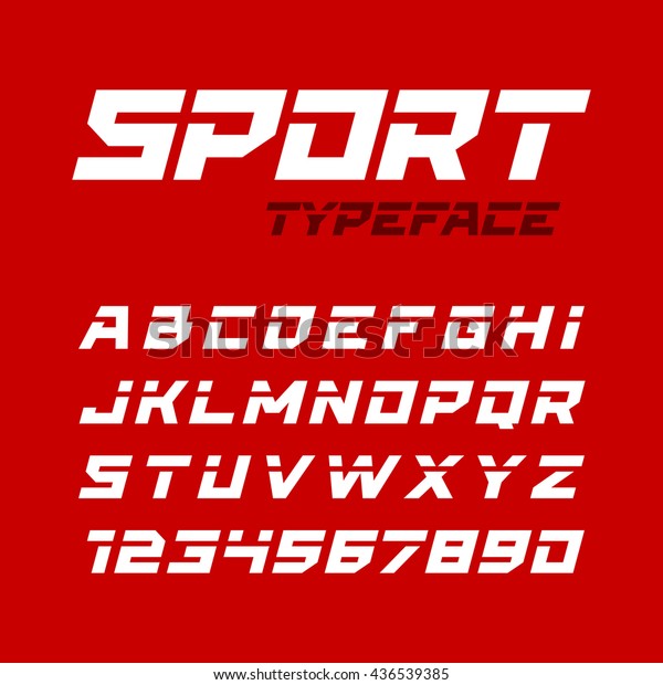 Sport Style Typeface Ideal Headlines Titles Stock Vector (Royalty Free ...