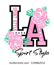 sport style,rose,for t-shirt,slogan