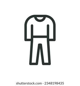 Sport suit isolated icon, tracksuit vector icon with editable stroke svg