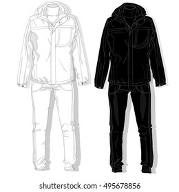 Sport suit vector isolated.