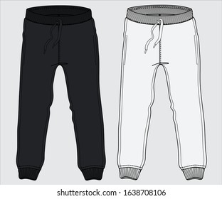Sport suits design template, sweatpant, jogging
