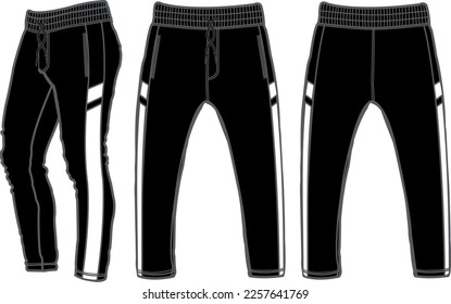 Sport suits design template,outdoor sports waist elastic drawstring