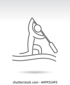 Sport Summer Games Icon logo Set. Infographics Championship concept people. Vector Image. Black sign white background