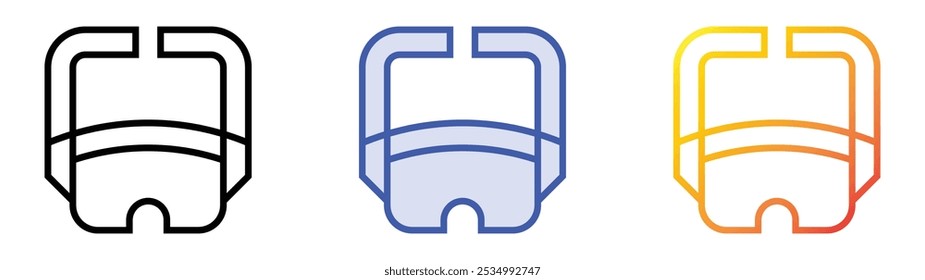 sport sunglasses icon. Linear, Blue Fill and Gradient Style Design Isolated On White Background