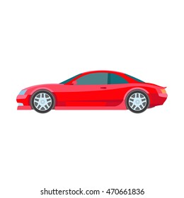 sport super car muscle Icon vector red illustration