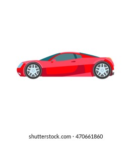 sport super car muscle Icon vector red illustration