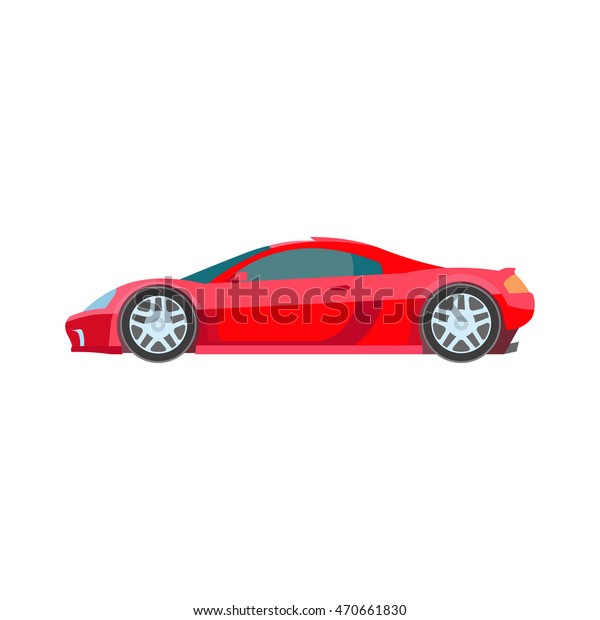 sport super\
car muscle Icon vector red\
illustration