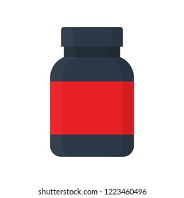 sport supplements icon in flat style isolated vector illustration on white transparent background