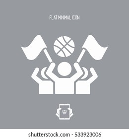 Sport supporters - Crowd of fans - Vector web icon