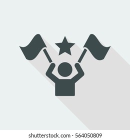 Sport supporters - Crowd of fans - Vector web icon