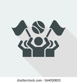 Sport supporters - Crowd of fans - Vector web icon