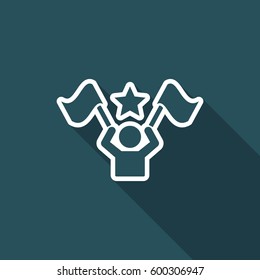 Sport supporters - Crowd of fans - Vector web icon