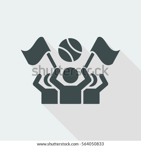 Sport supporters - Crowd of fans - Vector web icon