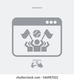 Sport supporters page - Vector icon for computer website or application