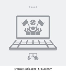 Sport supporters page - Vector icon for computer website or application