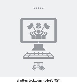 Sport supporters page - Vector icon for computer website or application