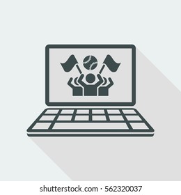 Sport supporters page - Vector icon for computer website or application