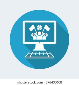 Sport supporters page - Vector icon for computer website or application