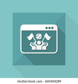 Sport supporters page - Vector icon for computer website or application