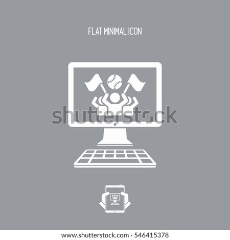 Sport supporters page - Vector icon for computer website or application