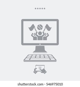 Sport supporters - Vector icon for computer website or application