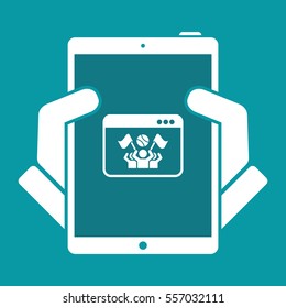 Sport supporters - Vector icon for computer website or application