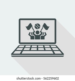 Sport supporters - Vector icon for computer website or application