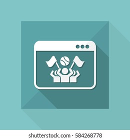 Sport supporters - Vector icon for computer website or application