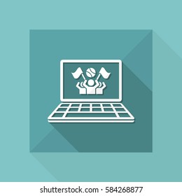 Sport supporters - Vector icon for computer website or application