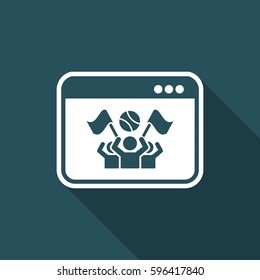 Sport supporters - Vector icon for computer website or application