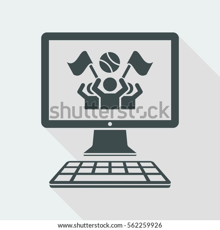 Sport supporters - Vector icon for computer website or application