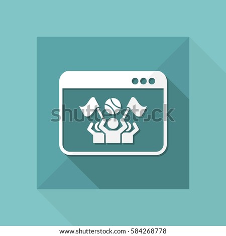 Sport supporters - Vector icon for computer website or application