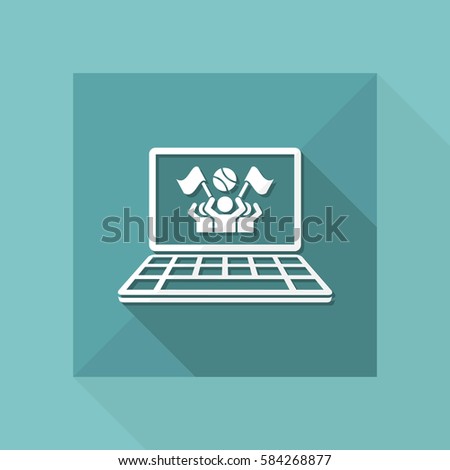 Sport supporters - Vector icon for computer website or application