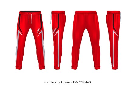 sport sweatpants design template,pants fashion vector illustration,fitness leggings.