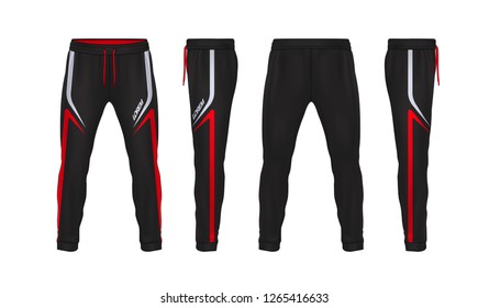 sport sweatpants design template,pants fashion vector illustration,fitness leggings. svg