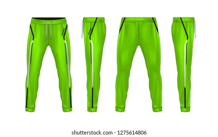 sport sweatpants design template,pants fashion vector illustration,fitness leggings.