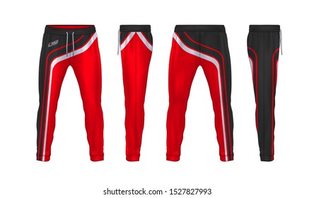 sport sweatpants design template,pants fashion vector illustration,fitness leggings.