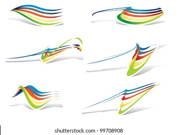 Red green swoosh Royalty Free Stock SVG Vector