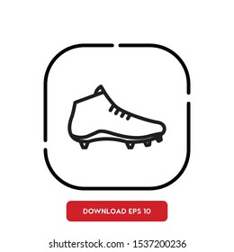 Sport Symbol, Football Cleats Outline Vector Icon