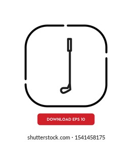 Sport symbol, golf club outline vector icon