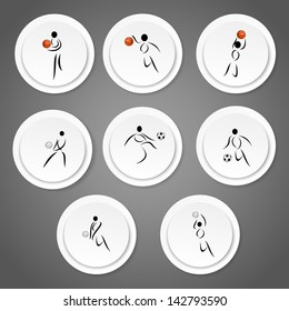 Sport symbol stickers
