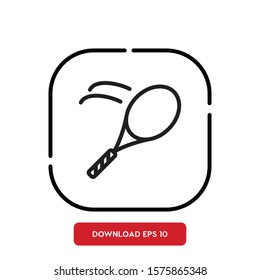 Sport symbol, tennis racquet outline vector icon. Modern, simple flat vector illustration for web site or mobile app