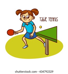 Sport. Table Tennis. Vector Illustration