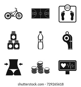 Sport tactic icons set. Simple set of 9 sport tactic vector icons for web isolated on white background