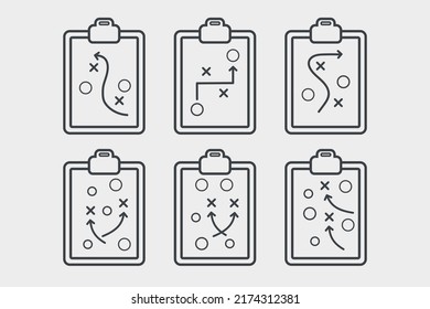 Sport tactical board design icon vector modern illustration