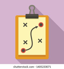 Sport Tactical Board Icon. Flat Illustration Of Sport Tactical Board Vector Icon For Web Design