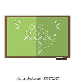 sport tactics chalkboard american football